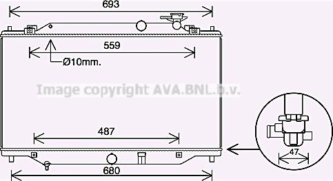 Prasco MZ2287 - Radiators, Motora dzesēšanas sistēma www.autospares.lv