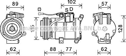 Prasco MZK276 - Kompresors, Gaisa kond. sistēma www.autospares.lv