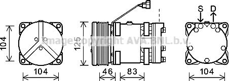 Prasco NHAK011 - Kompresors, Gaisa kond. sistēma www.autospares.lv