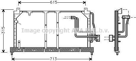 Prasco OL5224 - Kondensators, Gaisa kond. sistēma www.autospares.lv