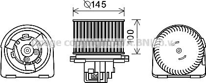 Prasco OL8619 - Elektromotors, Salona ventilācija www.autospares.lv