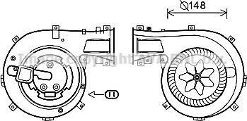 Prasco OL8618 - Elektromotors, Salona ventilācija www.autospares.lv