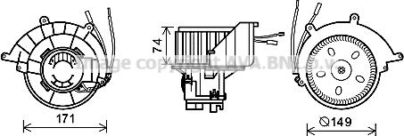 Prasco OL8629 - Elektromotors, Salona ventilācija www.autospares.lv