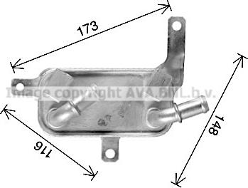 Prasco OL3698 - Eļļas radiators, Automātiskā pārnesumkārba www.autospares.lv