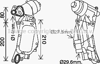 Prasco OL3684H - Eļļas radiators, Motoreļļa www.autospares.lv