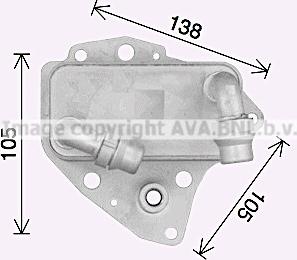 Prasco OL3705 - Eļļas radiators, Motoreļļa www.autospares.lv