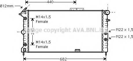 Prasco OL2173 - Radiators, Motora dzesēšanas sistēma www.autospares.lv