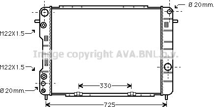 Prasco OL2249 - Radiators, Motora dzesēšanas sistēma www.autospares.lv