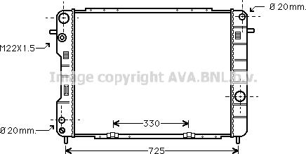 Prasco OL2246 - Radiators, Motora dzesēšanas sistēma www.autospares.lv