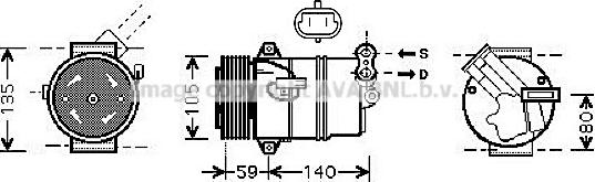 Prasco OLAK446 - Kompresors, Gaisa kond. sistēma www.autospares.lv