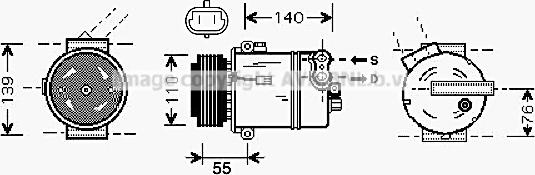 Prasco OLAK451 - Kompresors, Gaisa kond. sistēma www.autospares.lv