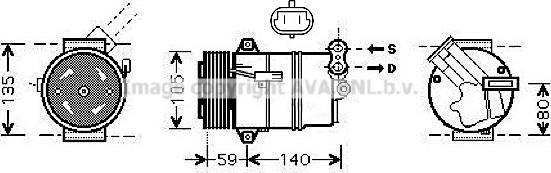 Prasco OLAK437 - Kompresors, Gaisa kond. sistēma www.autospares.lv