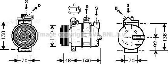 Prasco OLAK356 - Kompresors, Gaisa kond. sistēma www.autospares.lv