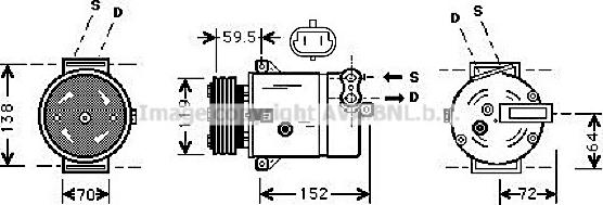 Prasco OLAK279 - Kompresors, Gaisa kond. sistēma www.autospares.lv