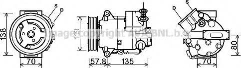 Prasco OLK497 - Kompresors, Gaisa kond. sistēma www.autospares.lv