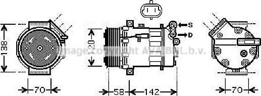 Prasco OLK448 - Kompresors, Gaisa kond. sistēma www.autospares.lv