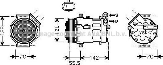 Prasco OLK586 - Kompresors, Gaisa kond. sistēma www.autospares.lv