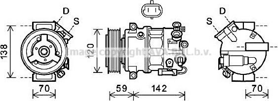 Prasco OLK578 - Kompresors, Gaisa kond. sistēma www.autospares.lv