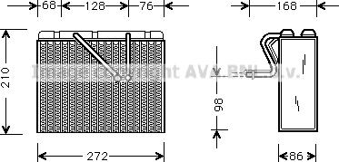 Prasco OLV300 - Iztvaikotājs, Gaisa kondicionēšanas sistēma www.autospares.lv