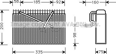 Prasco OLV298 - Iztvaikotājs, Gaisa kondicionēšanas sistēma www.autospares.lv