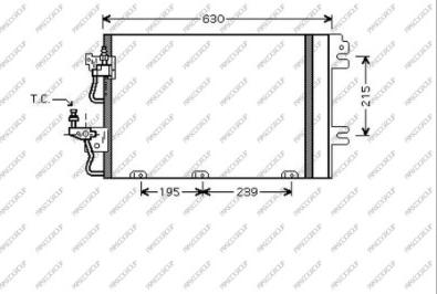 Prasco OP410C001 - Kondensators, Gaisa kond. sistēma www.autospares.lv