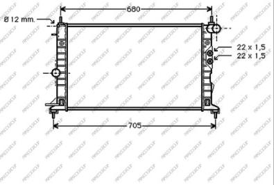 Prasco OP052R007 - Radiators, Motora dzesēšanas sistēma www.autospares.lv