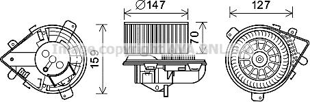 Prasco PE8395 - Elektromotors, Salona ventilācija www.autospares.lv