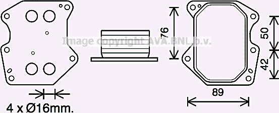 Prasco PE3400 - Eļļas radiators, Motoreļļa www.autospares.lv