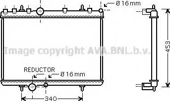 Prasco PE2266 - Радиатор, охлаждение двигателя www.autospares.lv