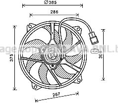 Prasco PE7556 - Ventilators, Motora dzesēšanas sistēma www.autospares.lv