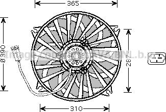 Prasco PE7535 - Ventilators, Motora dzesēšanas sistēma www.autospares.lv