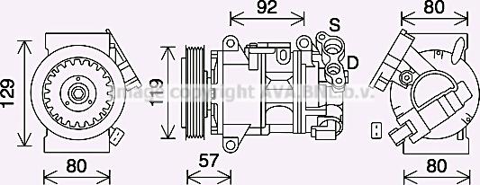 Prasco PEAK408 - Kompresors, Gaisa kond. sistēma www.autospares.lv