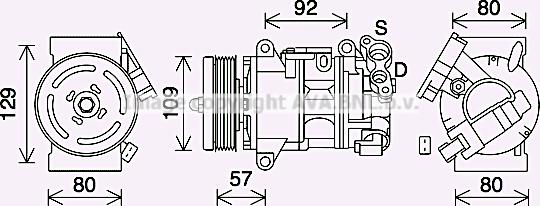 Prasco PEK409 - Kompresors, Gaisa kond. sistēma www.autospares.lv