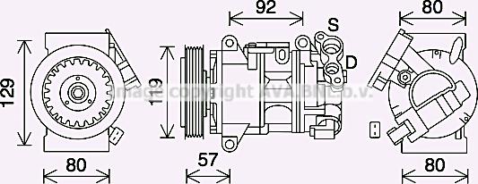 Prasco PEK408 - Kompresors, Gaisa kond. sistēma www.autospares.lv