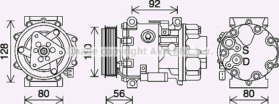 Prasco PEK415 - Kompresors, Gaisa kond. sistēma www.autospares.lv