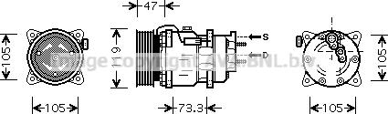 Prasco PEK242 - Kompresors, Gaisa kond. sistēma autospares.lv