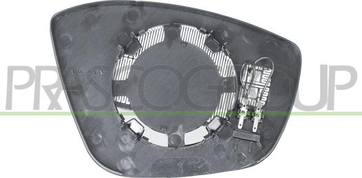 Prasco PG4287514 - Spoguļstikls, Ārējais atpakaļskata spogulis www.autospares.lv