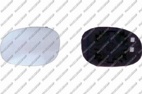 Prasco PG0097504 - Spoguļstikls, Ārējais atpakaļskata spogulis www.autospares.lv