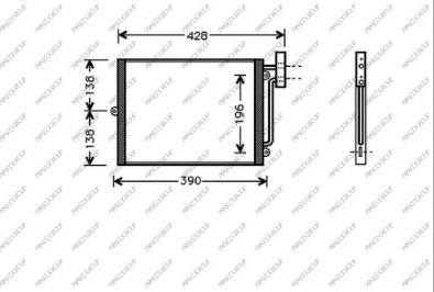 Prasco PR620C001 - Kondensators, Gaisa kond. sistēma www.autospares.lv