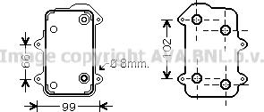 Prasco PR3051 - Eļļas radiators, Motoreļļa www.autospares.lv