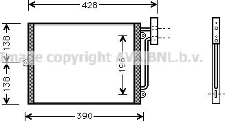 Prasco PRA5038 - Kondensators, Gaisa kond. sistēma www.autospares.lv