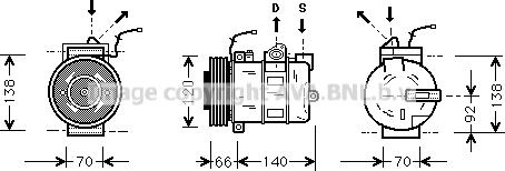 Prasco PRK040 - Kompresors, Gaisa kond. sistēma www.autospares.lv