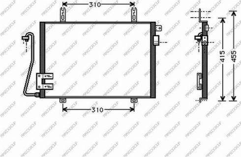 Prasco RN916C002 - Kondensators, Gaisa kond. sistēma www.autospares.lv