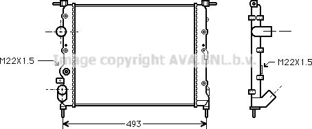 Prasco RT2197 - Radiators, Motora dzesēšanas sistēma www.autospares.lv