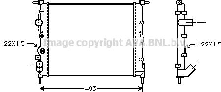 Prasco RTA2197 - Radiators, Motora dzesēšanas sistēma www.autospares.lv