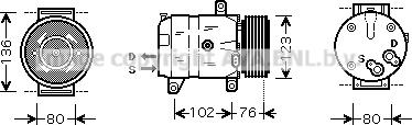 Prasco RTAK069 - Kompresors, Gaisa kond. sistēma www.autospares.lv