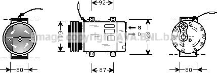 Prasco RTAK283 - Compressor, air conditioning www.autospares.lv