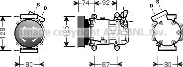 Prasco RTK452 - Kompresors, Gaisa kond. sistēma autospares.lv