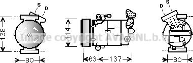 Prasco RTK437 - Kompresors, Gaisa kond. sistēma www.autospares.lv