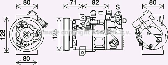 Prasco RTK636 - Kompresors, Gaisa kond. sistēma www.autospares.lv